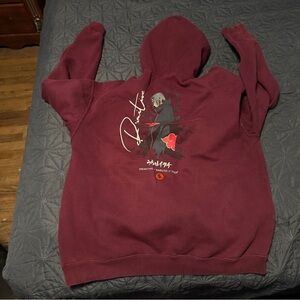 Primitive Maroon Itachi Graphic Hoodie with Akatsuki Motif